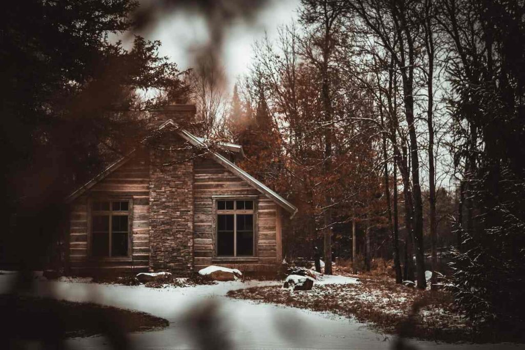 remote cabin in nature